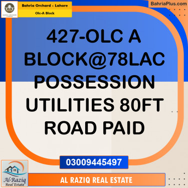 Residential Plot for Sale in OLC-A Block -  Bahria Orchard, Lahore - (BP-157447)