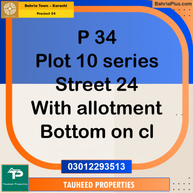250 Sq. Yards Residential Plot for Sale in Precinct 34 -  Bahria Town, Karachi - (BP-157571)