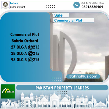 Commercial Plot for Sale in Bahria Orchard, Lahore - (BP-157577)