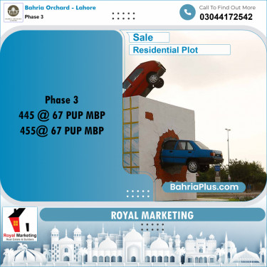 Residential Plot for Sale in Phase 3 -  Bahria Orchard, Lahore - (BP-157588)