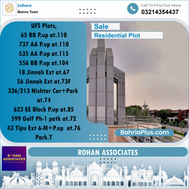 Residential Plot for Sale in Bahria Town, Lahore - (BP-157611)