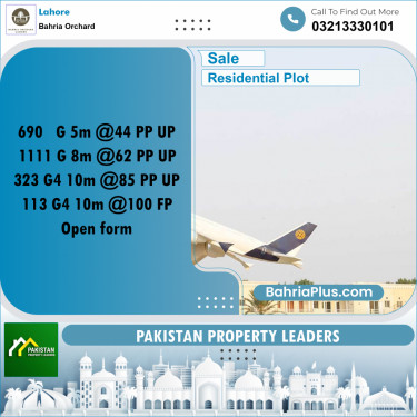 Residential Plot for Sale in Phase 2 - G Block -  Bahria Orchard, Lahore - (BP-157664)