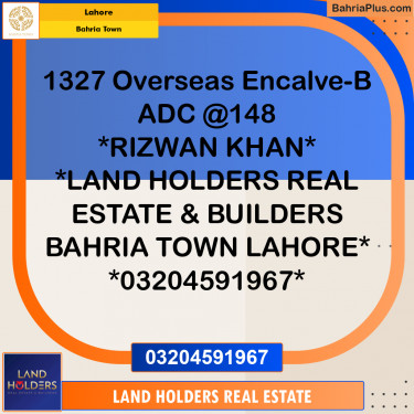 Residential Plot for Sale in Bahria Town, Lahore - (BP-157679)