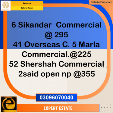 Commercial Plot for Sale in Bahria Town, Lahore - (BP-157701)