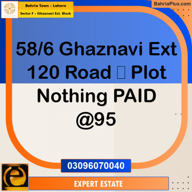 Residential Plot for Sale in Sector F - Ghaznavi Ext. Block -  Bahria Town, Lahore - (BP-157719)