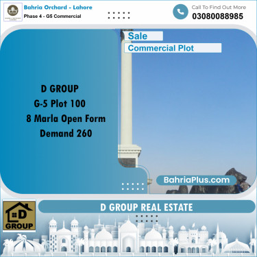 Commercial Plot for Sale in Phase 4 - G5 Commercial -  Bahria Orchard, Lahore - (BP-157784)