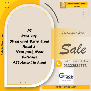 1000 Sq. Yards Residential Plot for Sale in Precinct 7 -  Bahria Town, Karachi - (BP-157832)