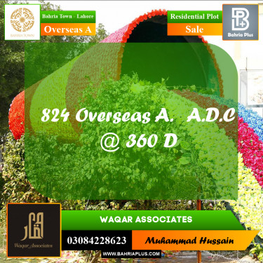 Residential Plot for Sale in Overseas A -  Bahria Town, Lahore - (BP-157867)