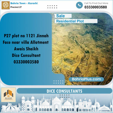 Residential Plot for Sale in Precinct 27 -  Bahria Town, Karachi - (BP-157909)