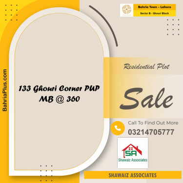 Residential Plot for Sale in Sector B - Ghouri Block -  Bahria Town, Lahore - (BP-157983)