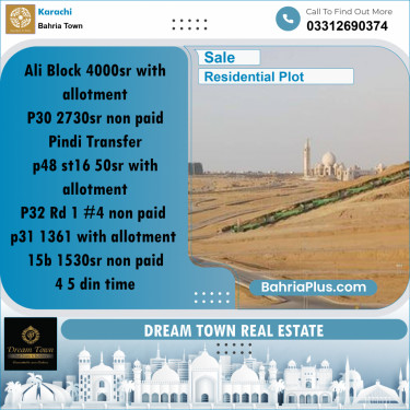 125 Sq. Yards Residential Plot for Sale in Precinct 12 - Ali Block -  Bahria Town, Karachi - (BP-158122)