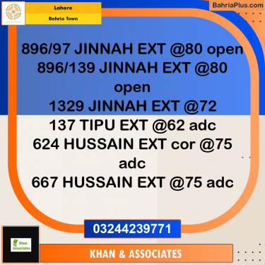 Residential Plot for Sale in Bahria Town, Lahore - (BP-158239)