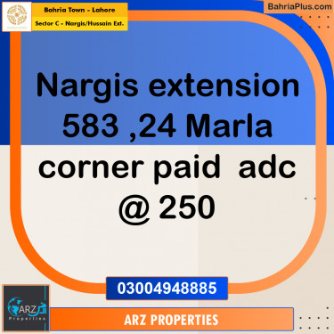 Residential Plot for Sale in Sector C - Nargis/Hussain Ext. -  Bahria Town, Lahore - (BP-158244)