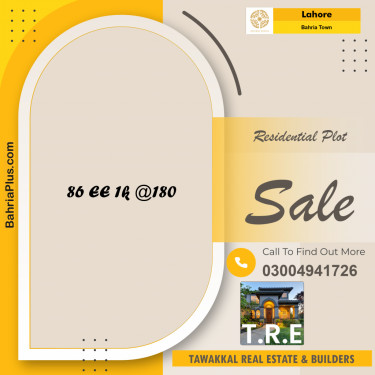 Residential Plot for Sale in Bahria Town, Lahore - (BP-158382)