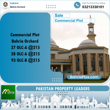 Commercial Plot for Sale in Bahria Orchard, Lahore - (BP-158432)