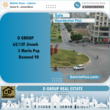 Residential Plot for Sale in Sector E - Jinnah Block -  Bahria Town, Lahore - (BP-158452)