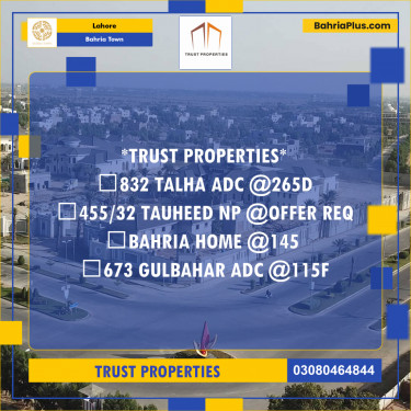 Residential Plot for Sale in Sector F - Talha Block -  Bahria Town, Lahore - (BP-158516)