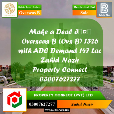 Residential Plot for Sale in Overseas B -  Bahria Town, Lahore - (BP-158521)