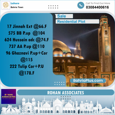 Residential Plot for Sale in Sector E - Jinnah Ext. Block -  Bahria Town, Lahore - (BP-158526)