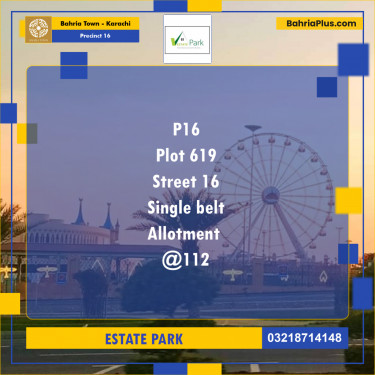250 Sq. Yards Residential Plot for Sale in Precinct 16 -  Bahria Town, Karachi - (BP-158570)