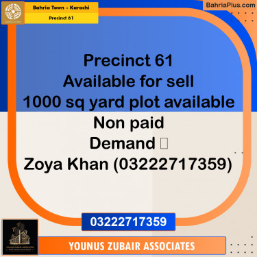 125 Sq. Yards Residential Plot for Sale in Precinct 61 -  Bahria Town, Karachi - (BP-158582)