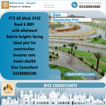 125 Sq. Yards Residential Plot for Sale in Precinct 12 - Ali Block -  Bahria Town, Karachi - (BP-158653)