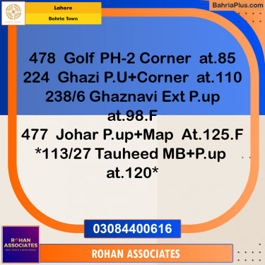 Residential Plot for Sale in Sector F - Ghazi Block -  Bahria Town, Lahore - (BP-158675)