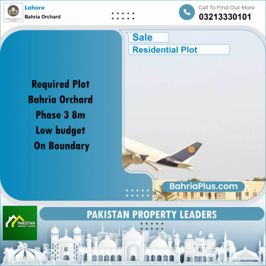 Residential Plot for Sale in Phase 3 -  Bahria Orchard, Lahore - (BP-158693)