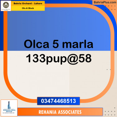Residential Plot for Sale in OLC-A Block -  Bahria Orchard, Lahore - (BP-158771)