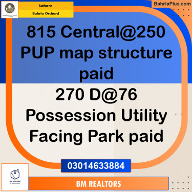 Residential Plot for Sale in Bahria Orchard, Lahore - (BP-158826)