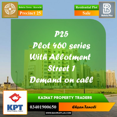 125 Sq. Yards Residential Plot for Sale in Precinct 25 -  Bahria Town, Karachi - (BP-158873)