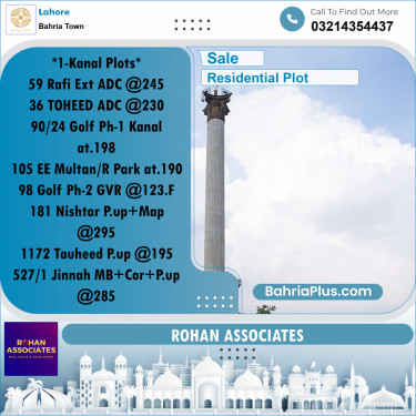 Residential Plot for Sale in Sector E - Rafi Ext. Block -  Bahria Town, Lahore - (BP-158892)