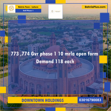 Residential Plot for Sale in Golf Phase 1 -  Bahria Town, Lahore - (BP-159028)