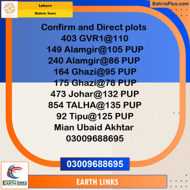 Residential Plot for Sale in Golf Phase 1 -  Bahria Town, Lahore - (BP-159090)