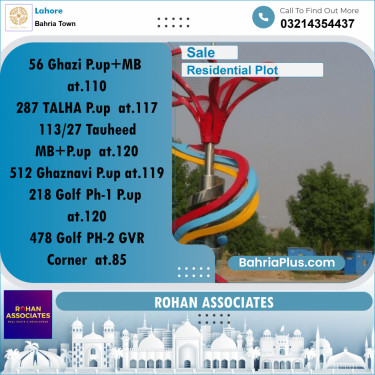 Residential Plot for Sale in Sector F - Ghazi Block -  Bahria Town, Lahore - (BP-159205)