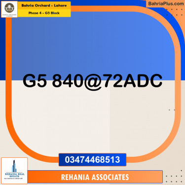 Residential Plot for Sale in Phase 4 - G5 Block -  Bahria Orchard, Lahore - (BP-159291)