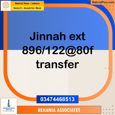 Residential Plot for Sale in Sector E - Jinnah Ext. Block -  Bahria Town, Lahore - (BP-159297)