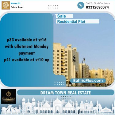 Residential Plot for Sale in Precinct 33 -  Bahria Town, Karachi - (BP-159395)