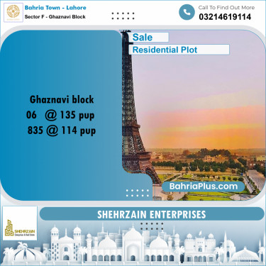 Residential Plot for Sale in Sector F - Ghaznavi Block -  Bahria Town, Lahore - (BP-159415)