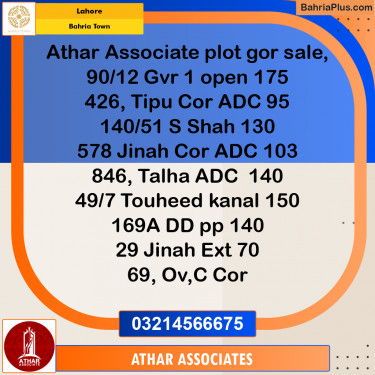Residential Plot for Sale in Golf Phase 1 -  Bahria Town, Lahore - (BP-159560)