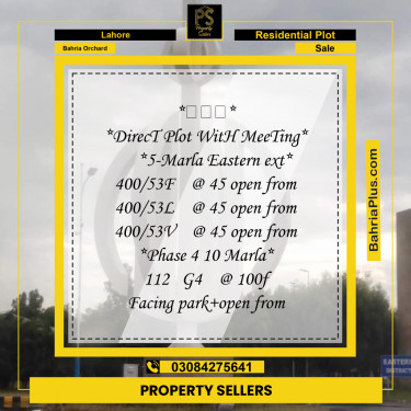 Residential Plot for Sale in Bahria Orchard, Lahore - (BP-159582)