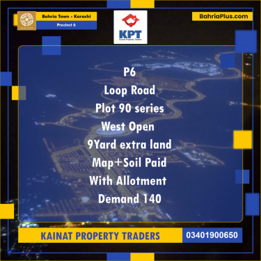 250 Sq. Yards Residential Plot for Sale in Precinct 6 -  Bahria Town, Karachi - (BP-159644)