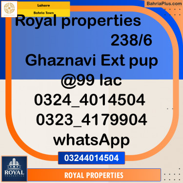 Residential Plot for Sale in Sector F - Ghaznavi Ext. Block -  Bahria Town, Lahore - (BP-159653)
