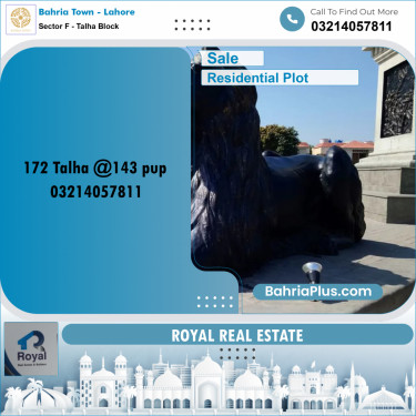 Residential Plot for Sale in Sector F - Talha Block -  Bahria Town, Lahore - (BP-159814)