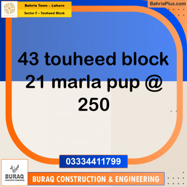 Residential Plot for Sale in Sector F - Tauheed Block -  Bahria Town, Lahore - (BP-159837)