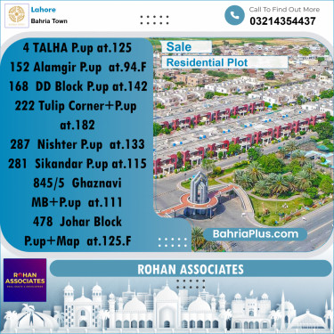 Residential Plot for Sale in Sector F - Talha Block -  Bahria Town, Lahore - (BP-159859)