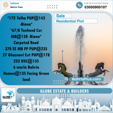 Residential Plot for Sale in Sector F - Talha Block -  Bahria Town, Lahore - (BP-159862)