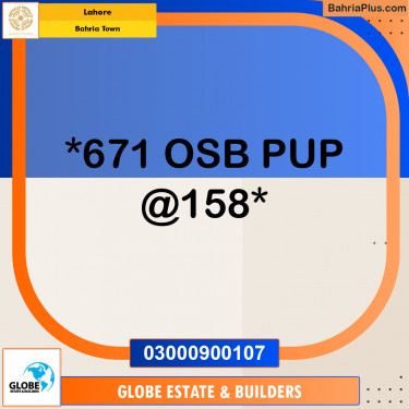Residential Plot for Sale in Overseas B -  Bahria Town, Lahore - (BP-159880)