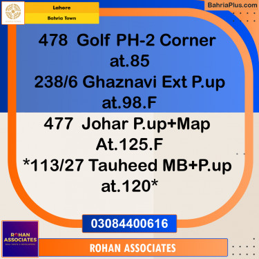 Residential Plot for Sale in Golf Phase 2 -  Bahria Town, Lahore - (BP-159910)