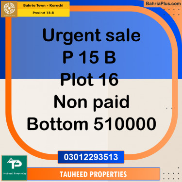 125 Sq. Yards Residential Plot for Sale in Precinct 15-B -  Bahria Town, Karachi - (BP-160013)